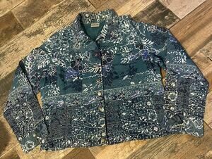 Vintage Jacket Chicos Design Multi Colored Button Up Women’s Size 3